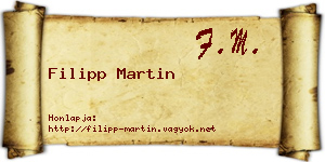 Filipp Martin névjegykártya