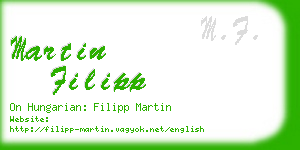 martin filipp business card